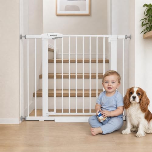 Baby Gate for Stairs, 29.7-40.6" Adjustable Dog Gate Indoor, No Drilling by Mumeasy-FocusonBabyPetSafetyGate