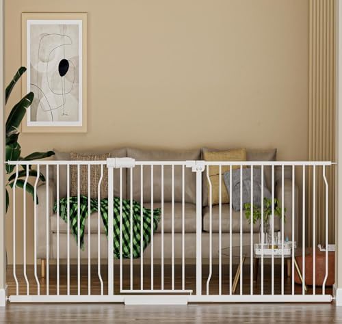 86 to 105 Inch Extra Wide Baby Gate for Doorway Stairs by HOOOEN