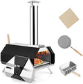COSTWAY Outdoor Pizza Oven, with 12” Pizza Stone, Wood Fired Pizza Maker by COSTWAY