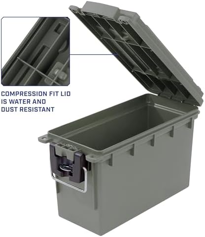 Sheffield Ammo Box Made in USA, Stackable Lockable Ammo Storage Box, Green - Image 4