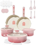 CAROTE 20pcs Titanium Cookware Set, Pots and Pans Set Detachable Handle by CAROTE