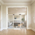 Lumizone 55.12" Extra Tall Pet Gate for Cat Dog 63.39"-67.90" Wide Cream by Lumizone