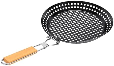 Stainless Steel Grill Skillet with Removable Handle, Perfect for BBQ, Seafood, and Vegetables – Outdoor Camping & Backpacking Accessory - Image 6