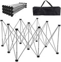 Stainless Steel Folding Workstand Table, Portable No Assembly Workbench with Storage Bag for BBQ, Garage Repair & Crafts, 9 Legs Support Heavy Duty,8 Legs by Unknown