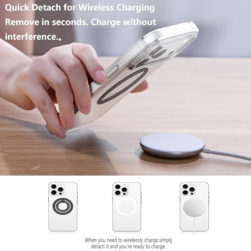 MagSafe Phone Grip, 360° Rotation Magnetic Cell Phone Grip Magnetic Ring Holder Kickstand Mag Safe Ring Stand Compatible with iPhone 17 16 15 14 13 12 Pro Max MagSafe Accessories Android - Image 5