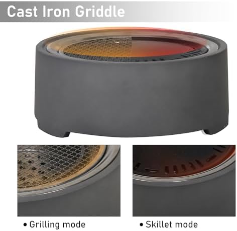 Afterglow 15 Inches Charcoal Grill Barbecue Smoker Stove Tabletop BBQ Outdoor Party for Patio Garden Backyard Decking Camping, Gray - Image 6