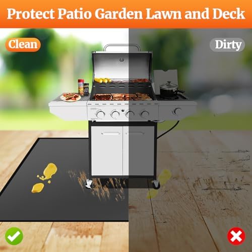 36" Square Fire Pit Mat & Under Grill Mat Fireproof Waterproof Oil-Proof - Image 6
