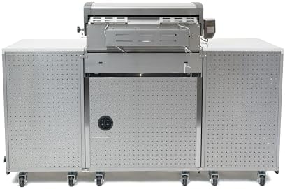Mont Alpi Premium 70"W x 24"D Stainless Steel Outdoor Kitchen Island with Refrigerator + 32"W 4-Burner BBQ Grill + Infrared Burner + Storage Cabinets + Granite Countertops + Natural Gas Conversion Kit - Image 5