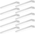 Sunco 10 Pack LED Shop Lights 4ft, Wraparound Fixtures, 40W=300W, Linkable by SuncoLighting