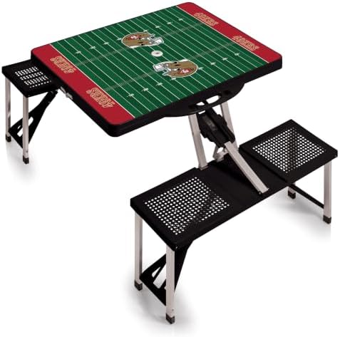 Picnic TIME NFL Football Field Folding Picnic Table, Camping Table, Outdoor Table with Umbrella Hole by PicnicTimeFamilyofBrands