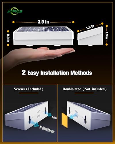 JOFIOS Solar Fence Lights 8 Pack, 50 Lumens Outdoor Fence Solar Lights with 12 Modes RGB Color Glow LED Solar Lights Outdoor Waterproof for Patio, Backyard, Deck, Fence, Railing. （White Shell） - Image 5