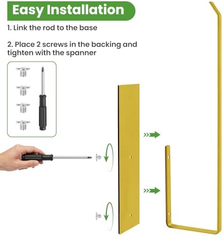 Paper Towel Holder Gold, Magnetic Paper Towel Holder for Fridge, Toilet Paper Roll Holder Magnet Paper Towel Rack Wall Mount Fridge Organizer for Golden Bathroom Kitchen Dorm Room RV Essentials, 2Pack - Image 6