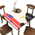 Card Table Cloth, Modern Minimalism Pattern Printed on Stain Resistant Outdoor Square Table Cover, Great for Outdoor Picnics Patio Lunch, Fit for 36" x 36" Square Tables by JRBSZMI2