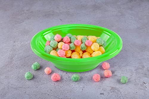 DecorRack 24 Lime Green Plastic Bowls, 7 in Disposable 12 oz Bowl - Image 5