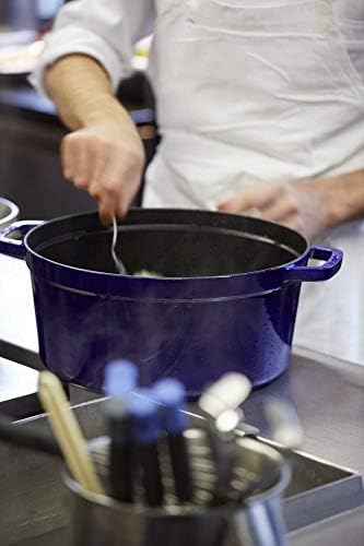 Staub Cast Iron 9-qt Round Cocotte - Dark Blue, Made in France - Image 4