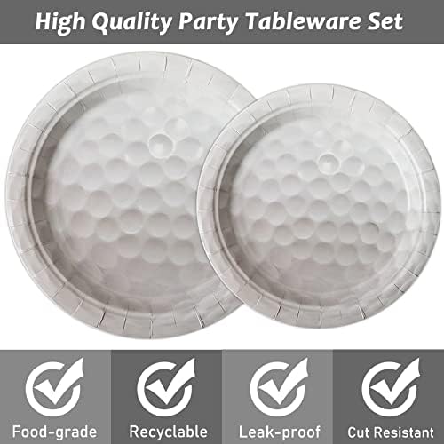gisgfim 48 Pcs Golf Birthday Plates Supplies Paper Golf Party Decorations Sports Theme Dessert Dinner Plates Disposable Golf Party Favors Decoration for Boy birthday party Baby Shower - Image 3