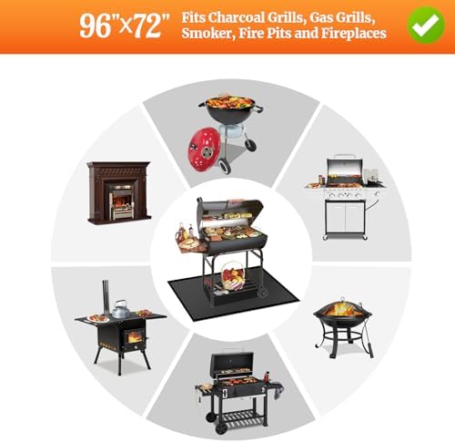 96 ×72 Inch Double-Sided Fireproof Under Grill Mats for Outdoor Grill - Image 7