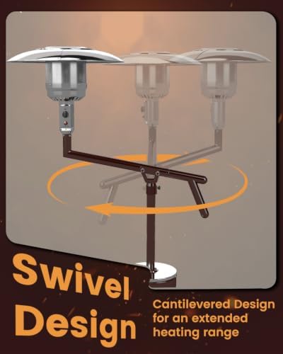 FOOWIN Perfect Position Pyramid Patio Heater,Outdoor Heater with Swivel Arm - Image 6