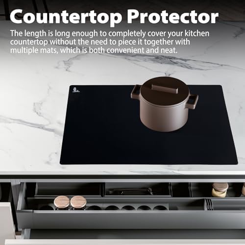 Thick Silicone Counter Mat Large 23.4"by15.6", Heat Resistant Mat - Image 6