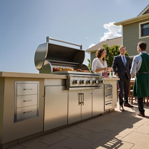 VEVOR Outdoor Kitchen Drawers 16"W x 21.5"H x 18"D Stainless Steel - Image 2