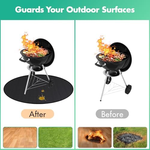 Round Fire Pit Mat 36 Inch, Fireproof Deck Protector, Heat Resistant Waterproof Pad for Patio, Lawn & Outdoor Fire Pit - Image 7