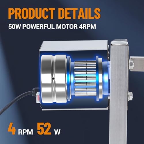 Stainless Steel Rotisserie Grill Kit – 132LB Capacity, 50W Motor, Adjustable 46" Spit – Charcoal BBQ Roaster for Pig, Lamb, Chicken – Outdoor Electric Roaster for Backyard & Camping – - Image 6