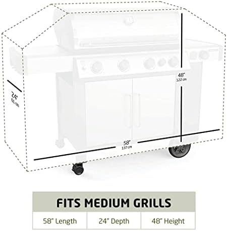 Zober 58 Inch BBQ Grill Cover for Outdoor Grill, Waterproof, Mustard - Image 3