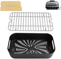 Combo Crisper Basket and Rack for Ninja Foodi FG551 DG551 DG651 Smart XL, Air Frying Griddle Basket and Rack with Disposable 100pcs Liners for Ninja Foodi Smart XL Accessories by GLOWYE