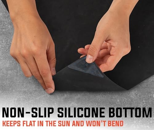 Under Grill Fire Pit Mats for Outdoor Grill Deck Protector - Black Under BBQ Grill Mat w/Fire Blanket & Corner Weights, Double-Sided Fireproof Design, Heat Resistance Up to 2000°F (40x60) - Image 6