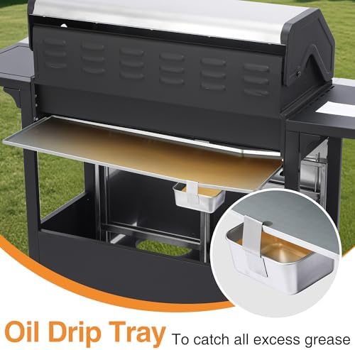 6 Burner Propane Gas Grill with Side Burner, Cast Iron Grates & Griddle Combo, Large Cabinet BBQ with Warming Rack for Backyard Patio, 620 SQ. IN. Cooking Area - Image 4