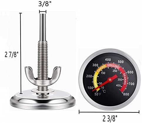 2 Pack BBQ Grill Temperature Gauge, 2-3/8 inch Barbecue Charcoal Smoker Grill Thermometer Gauge BBQ Temp Gauge - Image 2