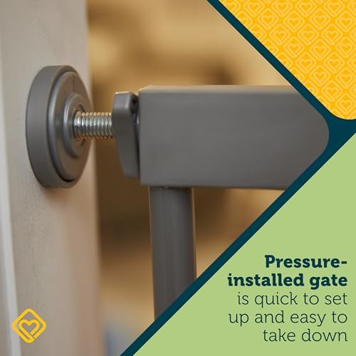 Safety 1st Baby Gate, Adjustable 29"-38" Wide, Pressure Mount | Walk Through Door | Silver | 2-Pack | Pet Compatible - Image 3