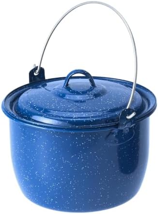 GSI Outdoors Convex Kettle for Soup, Stew, or Water Pot - Camping, Enamelware, 4.25 qt by GSIOutdoors