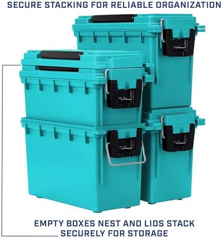 Sheffield 12633 Ammo Box Made in USA Stackable Lockable Ammo Storage Box, Standard Single (Pack of 6) - Image 6