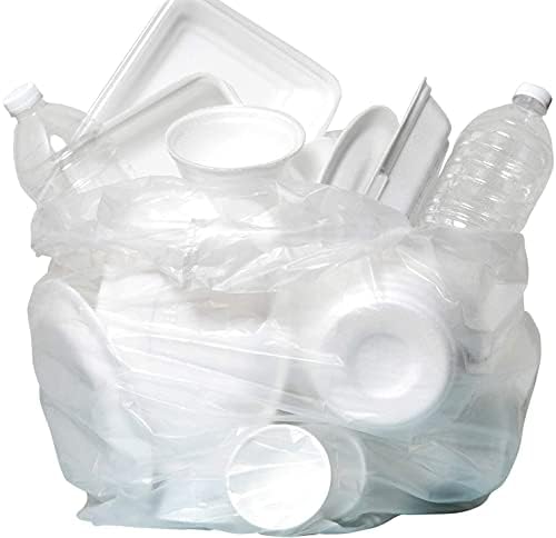 Aluf Plastics 30 Gallon16 Micron (eq) Clear Trash Bags 30" x 37" 2000 Count - Image 4