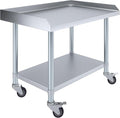 36" x 24" Stainless Steel Equipment Stand with Undershelf and Casters NSF by ExpressKitchQuip