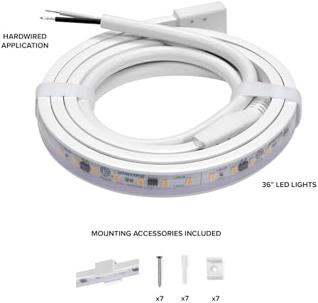 Maxxima 36 in. Hardwired LED Under Cabinet Strip Light, 1380 Lumens, 3000K - Image 3