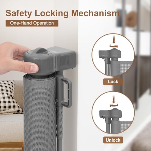 Miumoon 200 inch Reinforced Retractable Baby Gates 37 inch Tall - Image 5