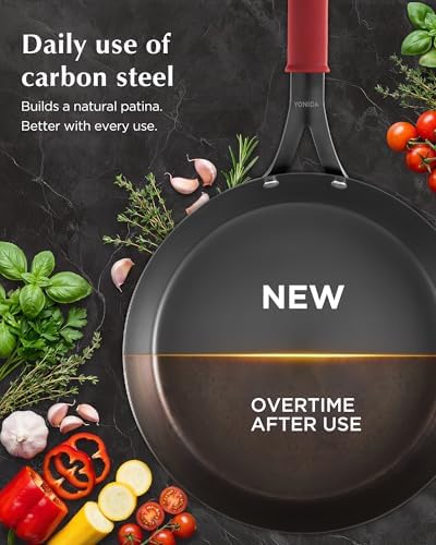 Carbon Steel Pan, 10 Inch Nonstick Frying Pan Skillet - Image 3