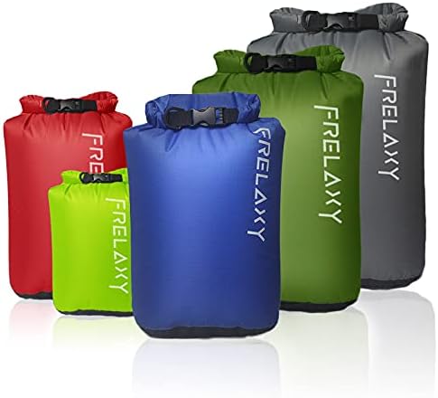 Frelaxy Dry Bag 5 Pack, Ultralight Waterproof Dry Sack for Outdoor Use by Frelaxy