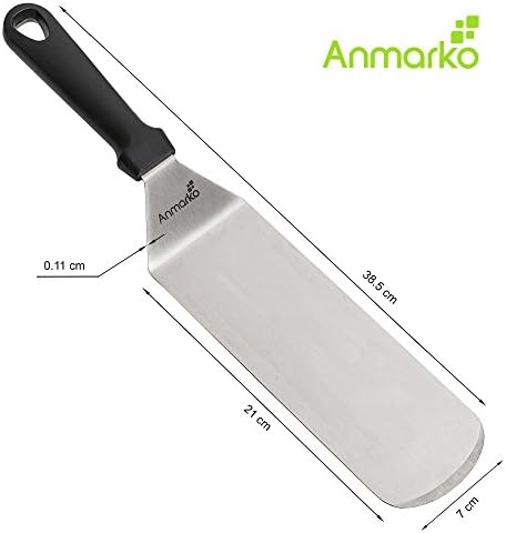 Spatula Turner Stainless Steel - Metal Spatula Set - Hibachi Spatula Great as BBQ Grill Accessories for Grill and Flat Top Griddle - Image 4