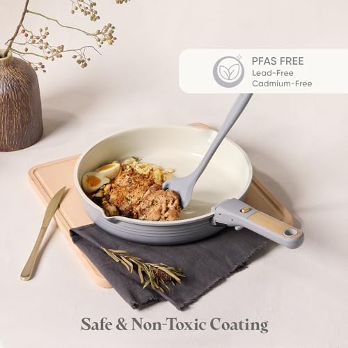 CAROTE 20pcs Titanium Cookware Set, Pots and Pans Set Detachable Handle - Image 4
