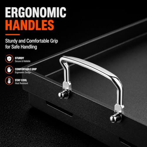 Griddle for Gas Grill Flat Top Grill Griddles Plate 25 x 16 Inch Cast Iron - Image 4