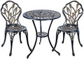 C/G 3 Piece Bistro Set,Outdoor Patio Set,Anti-Rust Cast Aluminum Bistro Table Set for Park Yard Front Porch Furniture(Antique Copper) by C%2FG+patio+casa