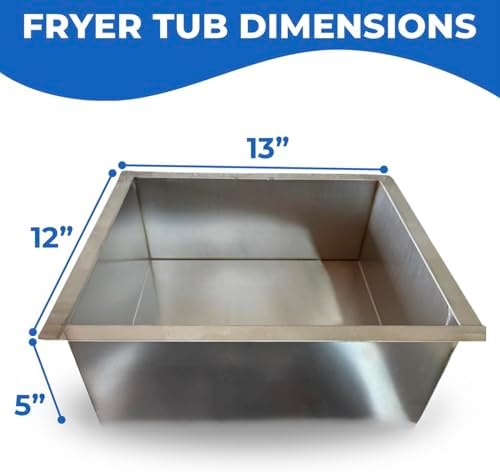 Deep Fryer and Flat Top Griddle Cart | 20" Stainless Steel Griddle | 3 Gallon Single Tank Deep Fryer | Outdoor Propane | Portable 4 Wheels | Thermometer + Cover Included | Commercial & Home - Image 6