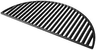 Kamado Joe Durable Half-Moon Cast Iron Cooking Grate with Grill Grate Lifter for Classic Joe 18-inch Charcoal Grill and Smokers in Black, Model KJ-HCICG - Image 2