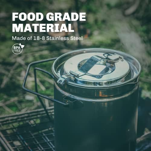 Firemaple Antarcti 1.2L Stainless Steel Pot Food Grade SUS304 Camping Pot - Image 2