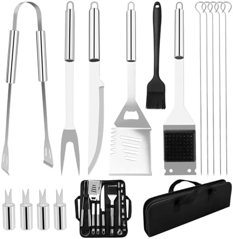Grill Utensils Set,15 Pcs Stainless Steel BBQ Accessories Set by Unknown