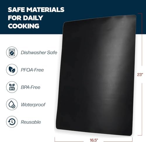 Cooks Innovations Non-Stick Oven Liner 2 Pack BPA-Free Heat Resistant Mat - Image 2