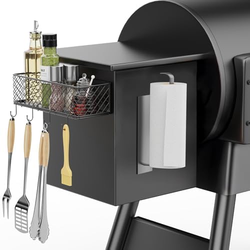 Ormeli 1 Pack Magnetic Storage Bin for Traeger with Paper Towel Holder by Ormeli